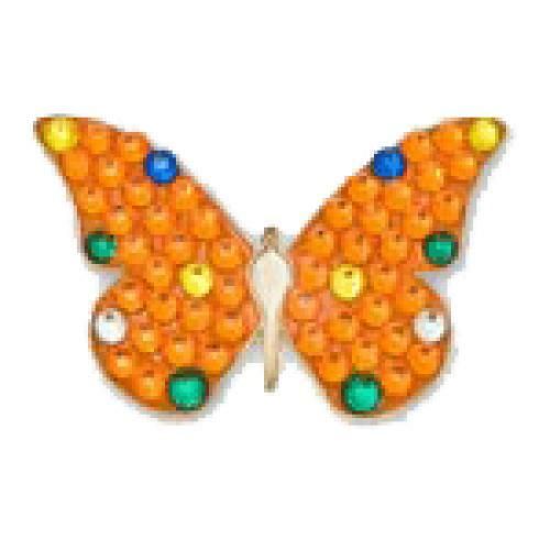 Bonjoc: Ball Marker & Hat Clip - Orange Butterfly