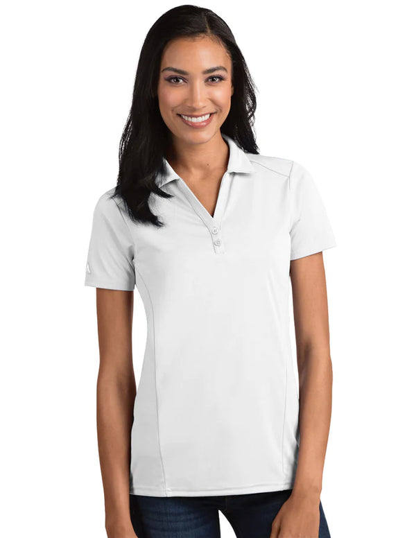 Antigua: Women's Essentials Short Sleeve Polo - White Tribute 104198
