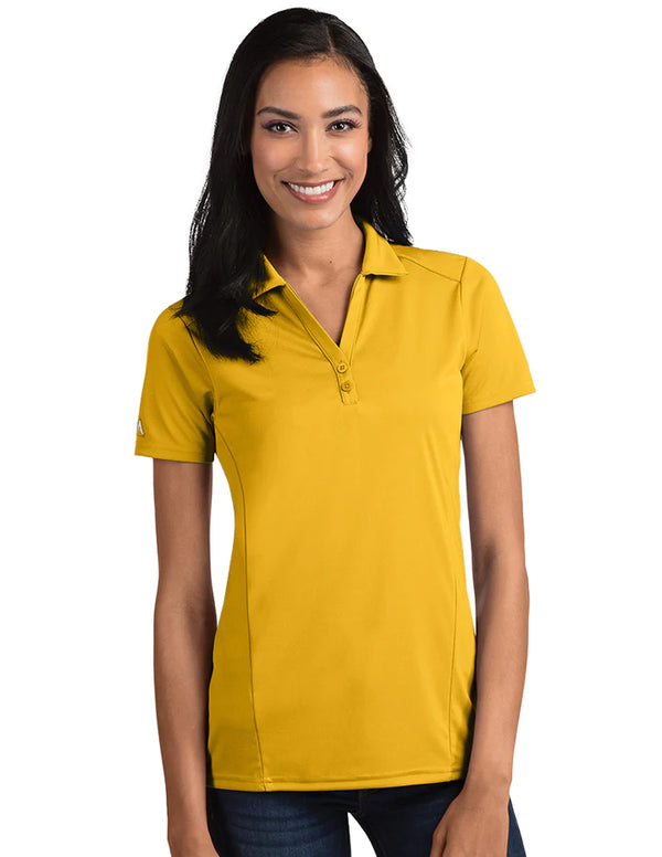 Antigua: Women's Essentials Short Sleeve Polo - Gold Tribute 104198