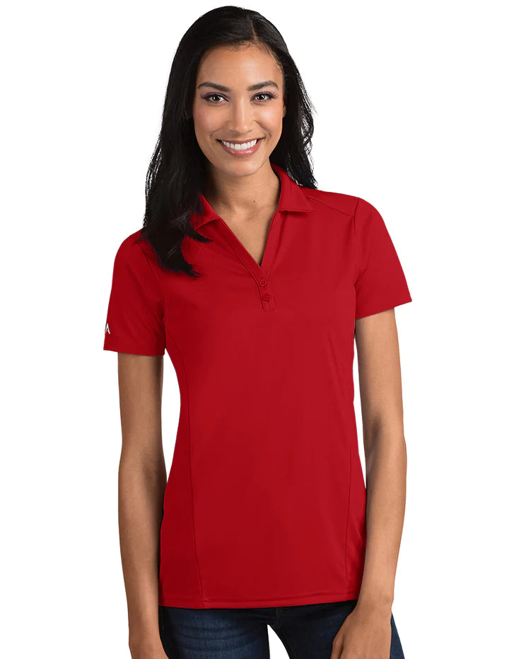 Antigua: Women's Essentials Short Sleeve Polo - Cardinal Red Tribute 104198