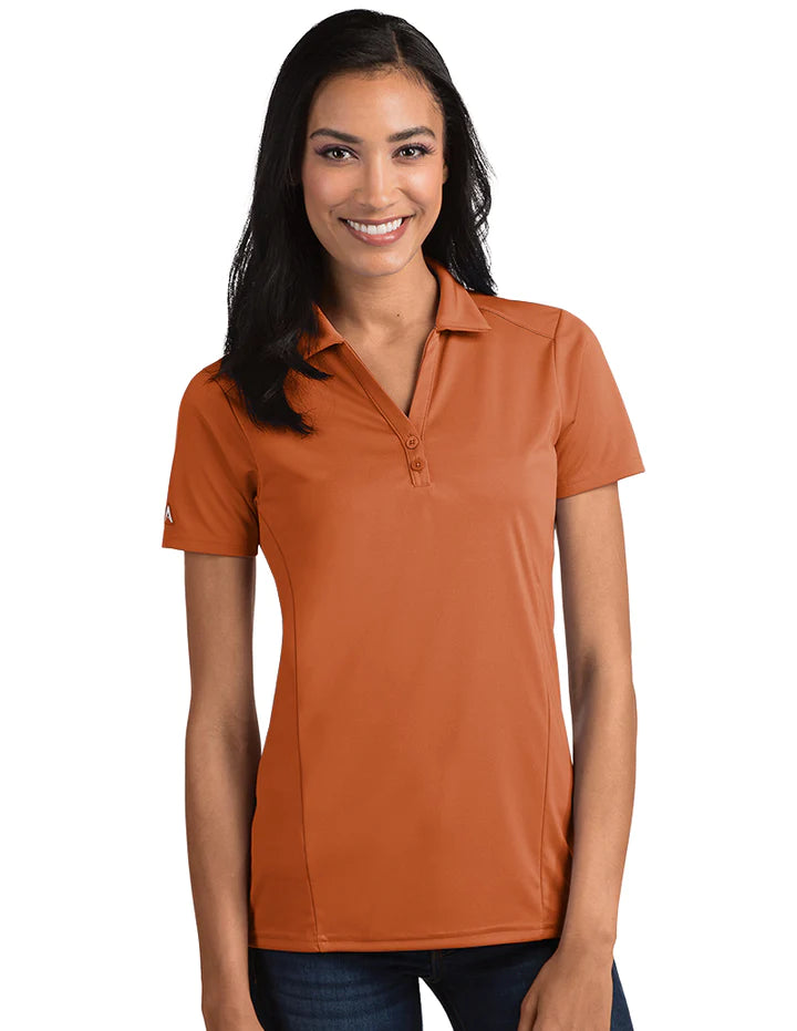 Antigua: Women's Essentials Short Sleeve Polo - Burnt Orange Tribute 104198