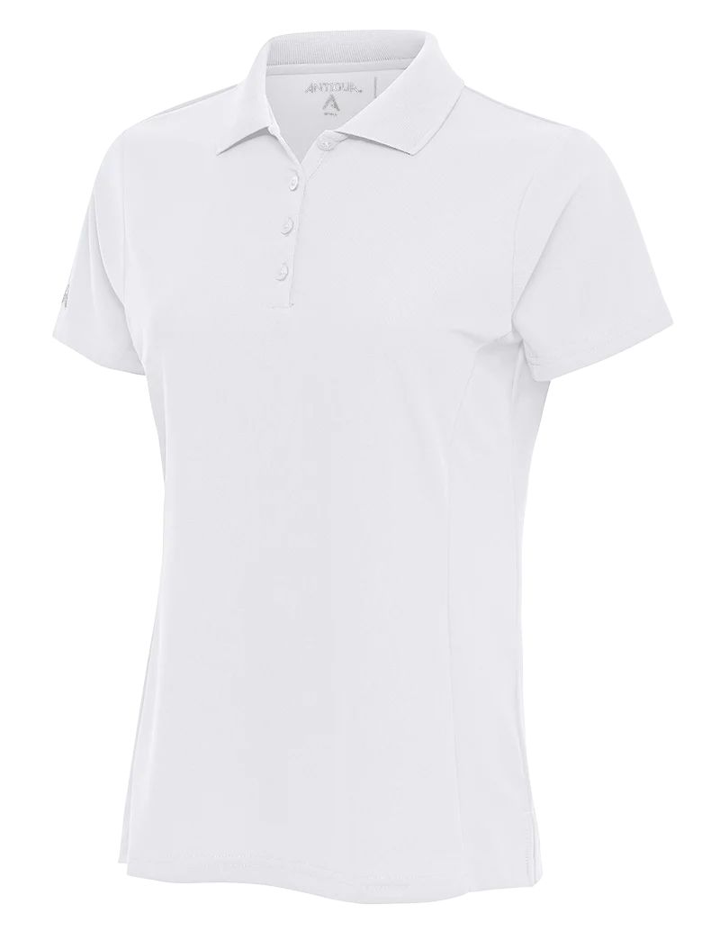 Antigua: Women's Essentials Short Sleeve Polo - White Legacy 104275