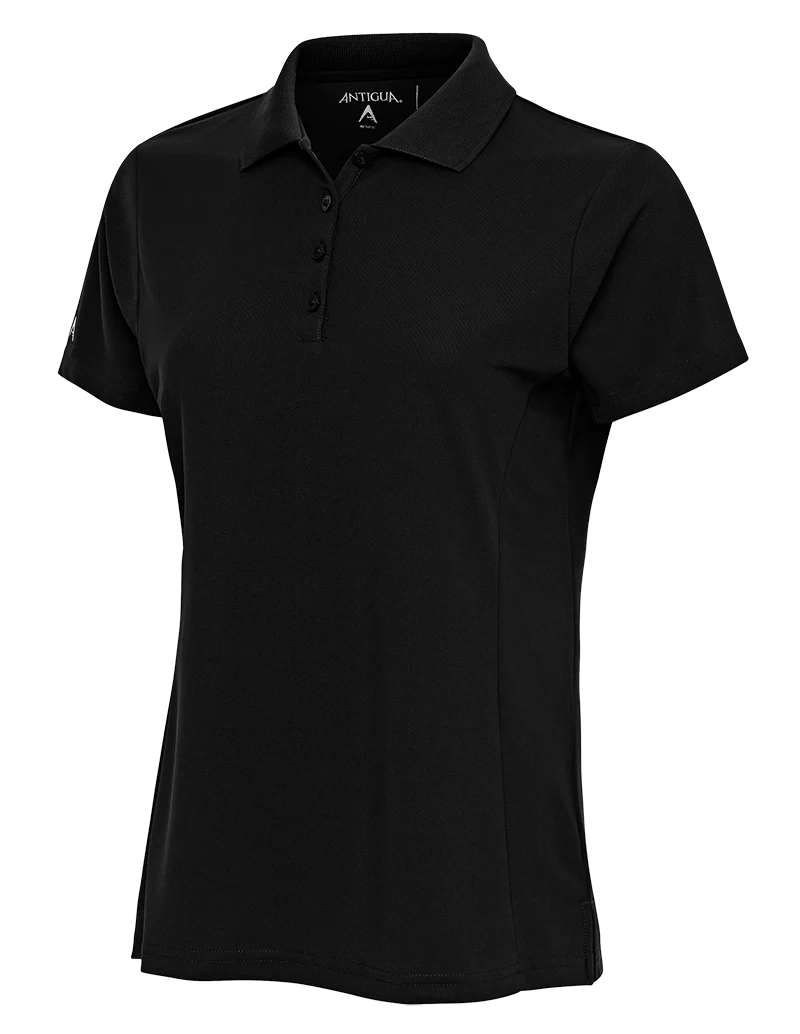 Antigua: Women's Essentials Short Sleeve Polo - Black Legacy 104275