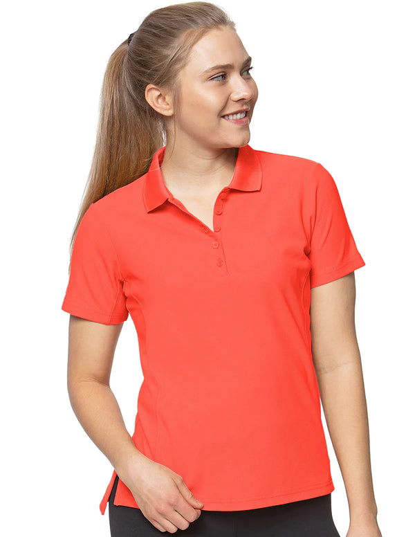 Antigua: Women's Essentials Short Sleeve Polo - Living Coral Legacy 104275