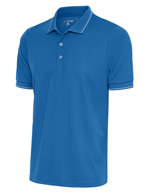Antigua: Men's Essentials Polo - Bright Blue/White Affluent 104577