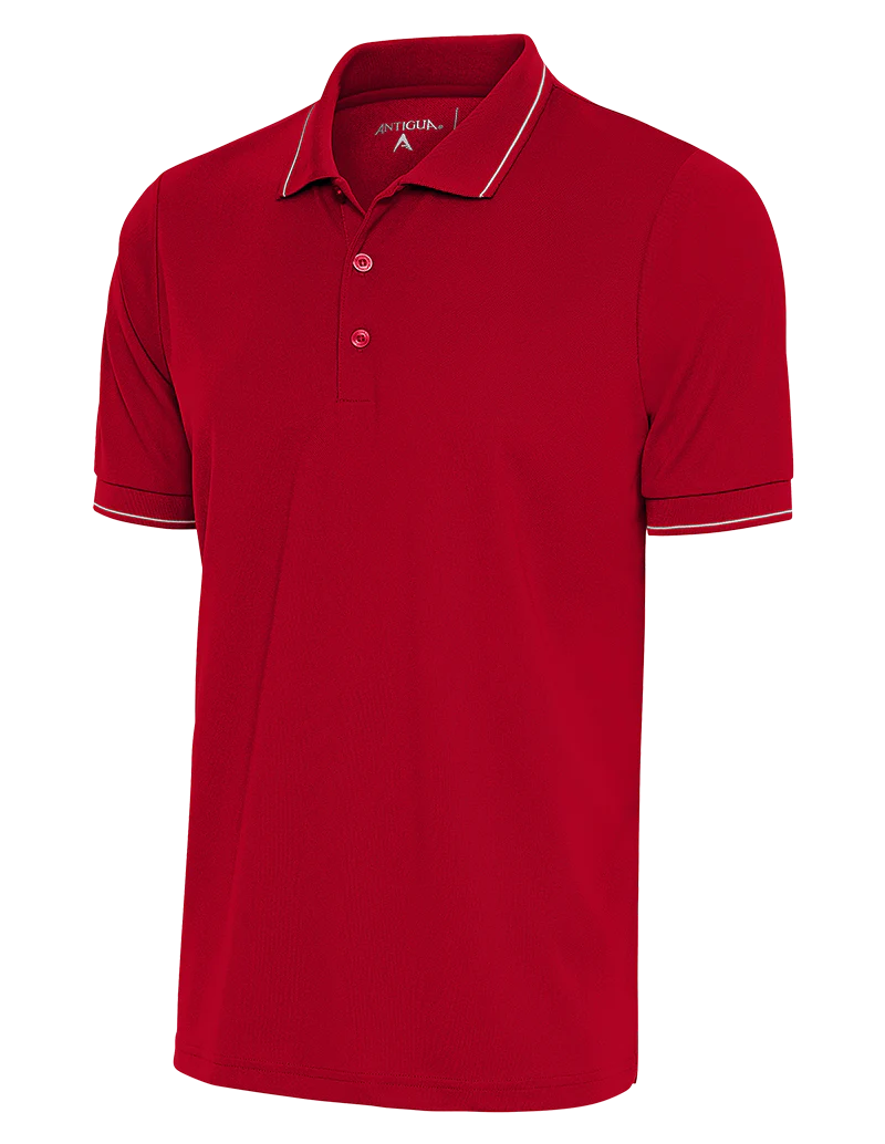 Antigua: Men's Essentials Polo - Dark Red/White Affluent 104577