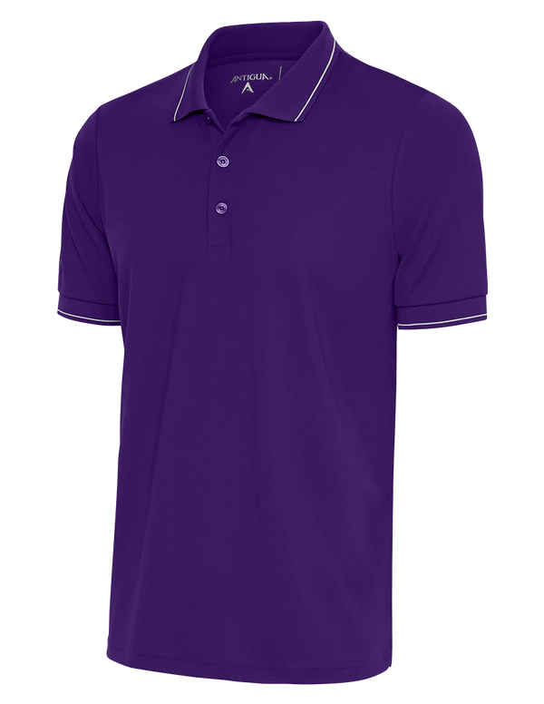 Antigua: Men's Essentials Polo - Dark Purple/White Affluent 104577