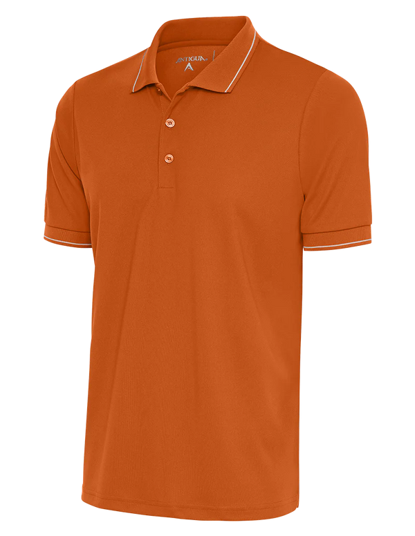 Antigua: Men's Essentials Polo - Burnt Orange/White Affluent 104577