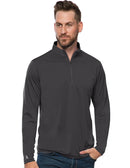 Antigua: Men's Essentials 1/4 Zip Pullover - Tribute Smoke 104644 Clothing