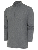 Antigua: Men's Essentials 1/4 Zip Pullover - Black Heather Hunk 104958 Clothing