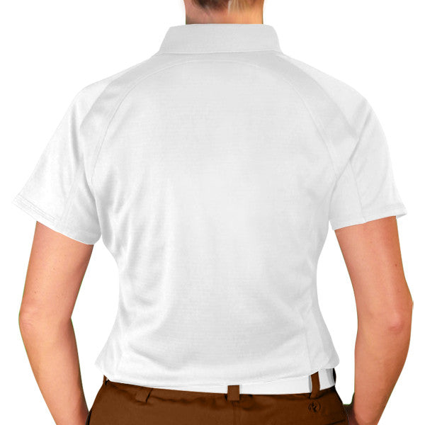 Golf Knickers: Ladies Argyle Paradise Golf Shirt - Brown/White
