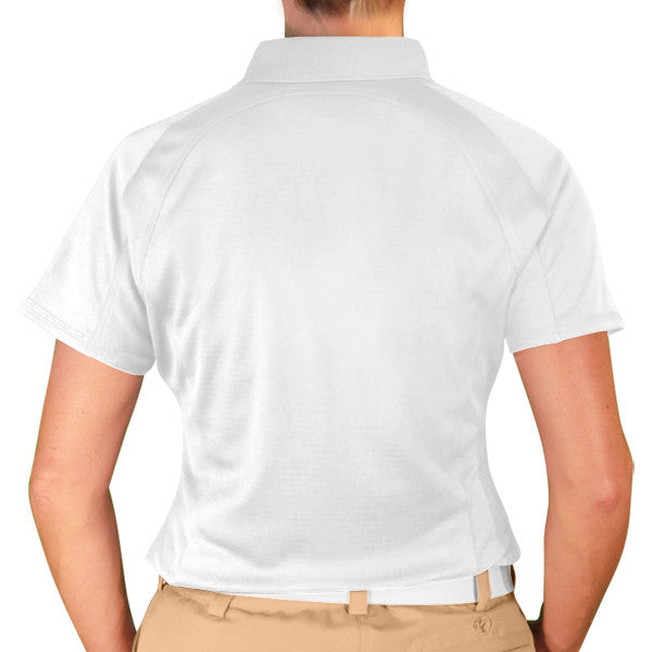 Golf Knickers: Ladies Argyle Paradise Golf Shirt - Khaki/Royal/White