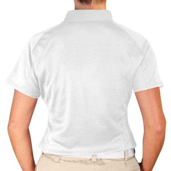 Golf Knickers: Ladies Argyle Paradise Golf Shirt - Natural/Black/Orange