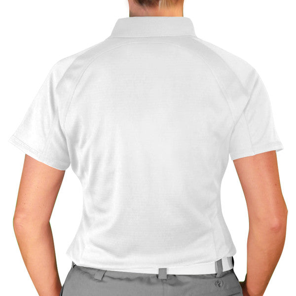 Golf Knickers: Ladies Argyle Paradise Golf Shirt - Taupe/White