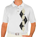 Golf Knickers: Men's Argyle Paradise Golf Shirt - Black/Natural Clothing