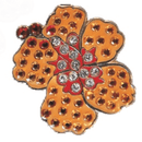 Navika Crystal Ball Marker & Hat Clip - Orange Hibiscus