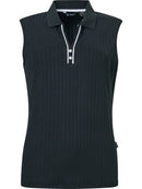 Abacus Sports Wear: Women's Sleeveless Golf Polo - Pebble Shirts & Tops