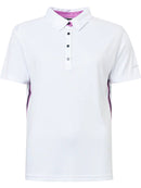 Abacus Sports Wear: Women's Stripe Short Sleeve Golf Polo - Cherry Shirts & Tops