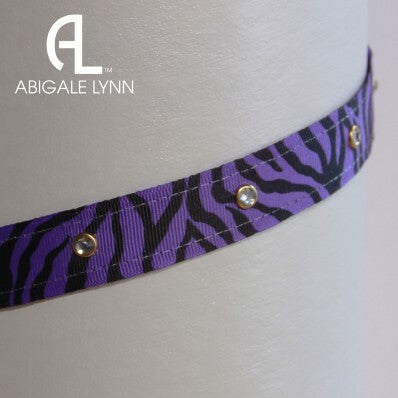 Abigale Lynn Visor Band - Purple Zebra