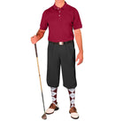 Golf Knickers: Clubhouse Golf Shirt - Maroon Clothing