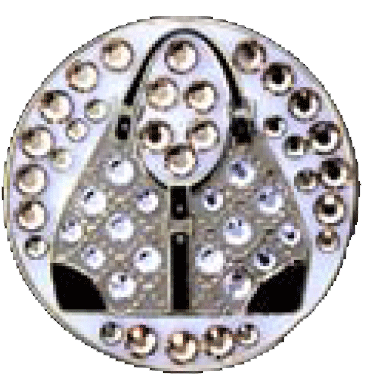 BELLA Swarovski Crystal Ball Marker & Hat Clip - HANDBAG - Gold