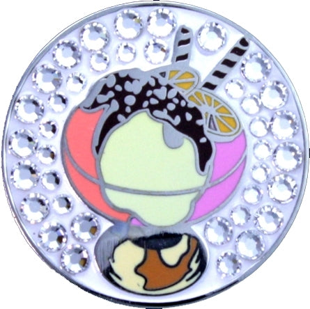 BELLA Swarovski Crystal Ball Marker & Hat Clip - ICE CREAM SUNDAE