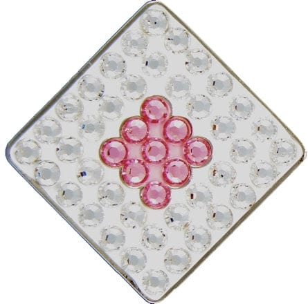 BELLA Swarovski Crystal Ball Marker & Hat Clip - SQUARE - Pink