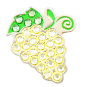 BELLA Swarovski Crystal Ball Marker & Hat Clip - GRAPES - White