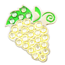 BELLA Swarovski Crystal Ball Marker & Hat Clip - GRAPES - White