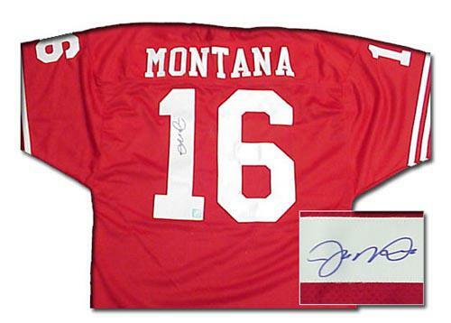 Joe Montana Signed Authentic San Francisco 49ers Red Jersey - SALE