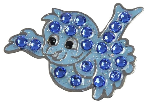 Navika: Swarovski Crystals Ball Marker & Hat Clip - Blue Bird