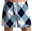 Loudmouth Golf: Men's Swim Trunks - Blue & White (Size Large)