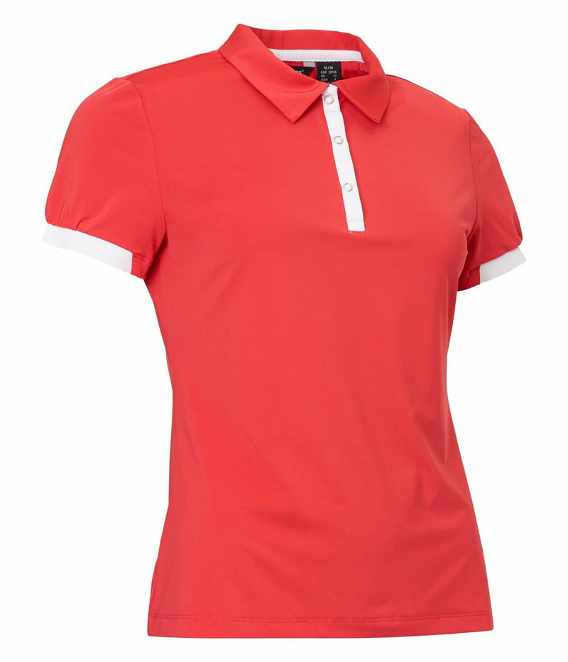 Abacus Sports Wear: Women's High-Performance Golf Polo - Cherry (Poppy Red/Burnt Orange, Size: Medium) SALE
