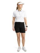 Abacus Sports Wear: Women's Stripe Short Sleeve Golf Polo - Cherry Shirts & Tops