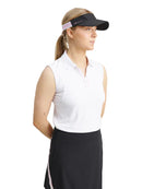 Abacus Sports Wear: Women's Sleeveless Golf Polo - Pebble Shirts & Tops