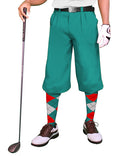 Golf Knickers: Mens 'Par 3' Microfiber Golf Knickers - Teal Clothing