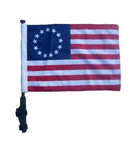 SSP Flags: 11x15 inch Golf Cart Flag with Pole - Betsy Ross