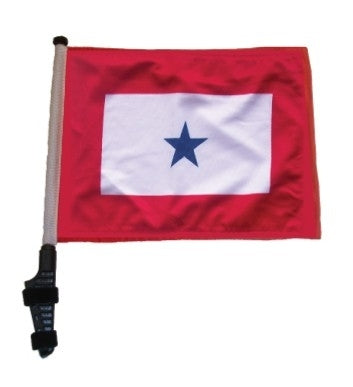 SSP Flags: 11x15 inch Golf Cart Flag with Pole - Blue Star