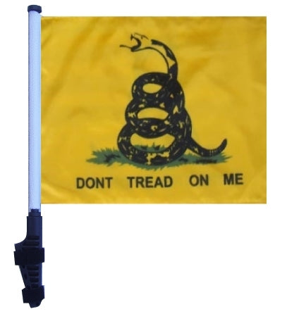 SSP Flags: 11x15 inch Golf Cart Flag with Pole - Don't Tread On Me