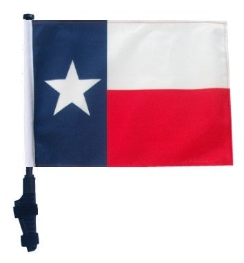 SSP Flags: 11x15 inch Golf Cart Flag with Pole - State of Texas