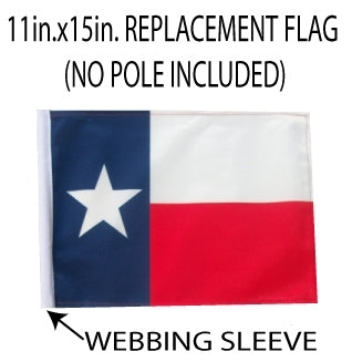 SSP Flags: 11x15 inch Golf Cart Replacement Flag - Texas