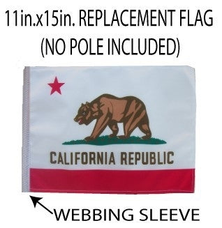 SSP Flags: 11x15 inch Golf Cart Replacement Flag - California