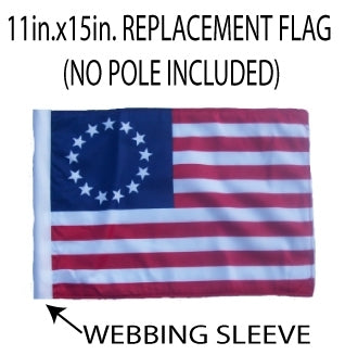 SSP Flags: 11x15 inch Golf Cart Replacement Flag - Betsy Ross