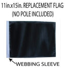 SSP Flags: 11x15 inch Golf Cart Replacement Flag - Black