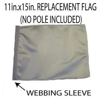 SSP Flags: 11x15 inch Golf Cart Replacement Flag - White