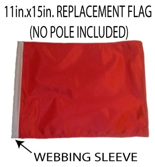 SSP Flags: 11x15 inch Golf Cart Replacement Flag - Red