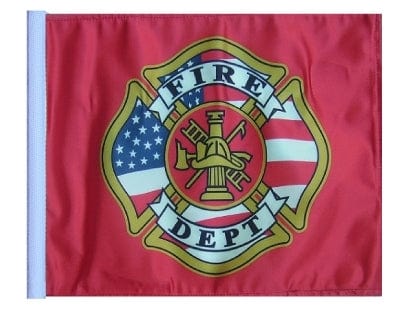SSP Flags: 11x15 inch Golf Cart Replacement Flag - Fire Dept