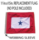 SSP Flags: 11x15 inch Golf Cart Replacement Flag - Blue Star