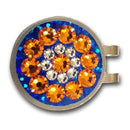 Blingo Ball Markers - Orange on Blue Glitter