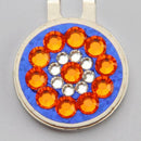 Blingo Ball Markers - Orange on Blue Glitter